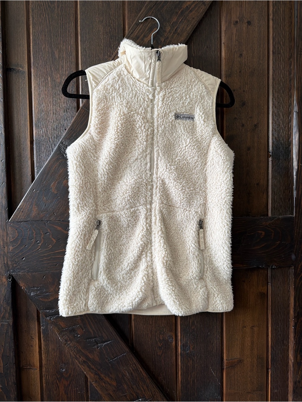 Columbia Women’s Sherpa Fleece Vest – Ivory/Cream – Size Small